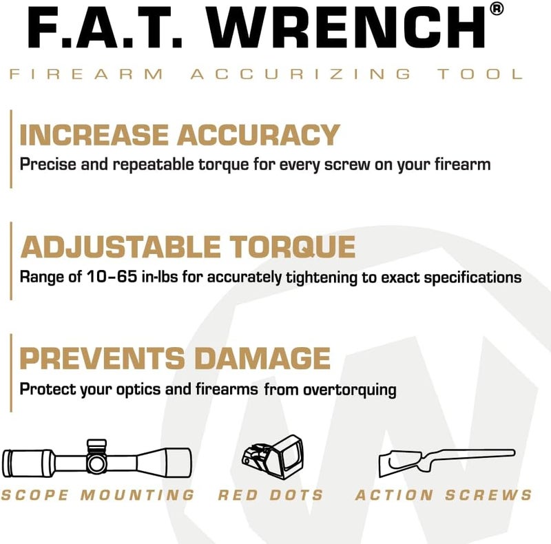 Wheeler Manual Firearms Accurizing Torque Wrench with Inch/Pounds Measurement, Bits and Storage Case for Scope Mounting, Gunsmithing and Maintenance - Image 2